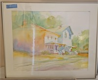 WILLIAM LAWRENCE WATERCOLOR OF HOUSES