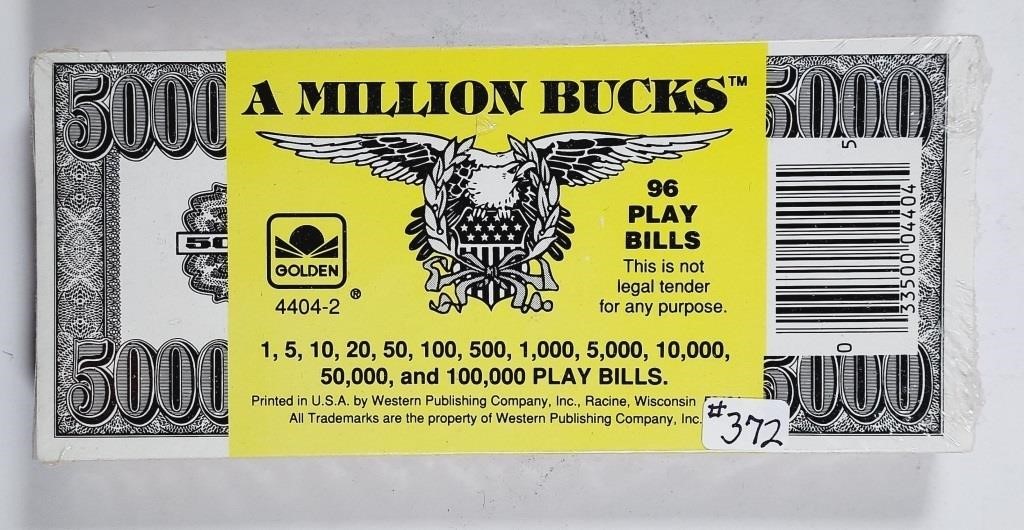 A Million Bucks   96 Play money bills