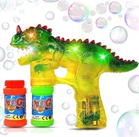 $14  Dinosaur Bubble Gun: Bubble Maker | Green
