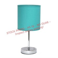 Simple Designa 11.89in Mini Table Lamp, Blue Shade