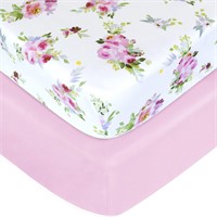 $17  2 Pack Floral Crib Sheets  Standard Size