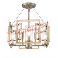 G.L. Marco 4-Light White Gold Semi-Flush Mount