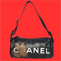 CHANEL Bag Shoulder Bag Enamel Black