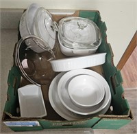 LOT WHITE BAKING AND STORAGE DISHES