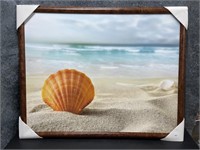 New, Sea Shell In The Sand, Picture Framed in