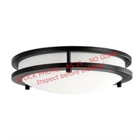 H.B. Flaxmere 12" LED Flush Mount, Black