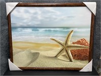 New, Starfish In The Sand, Picture Framed in