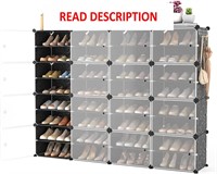 $125  WEXCISE Shoe Rack  64 Pairs  8 Tier Black