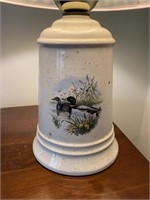 POTTERY LAMP WITH DUCKS