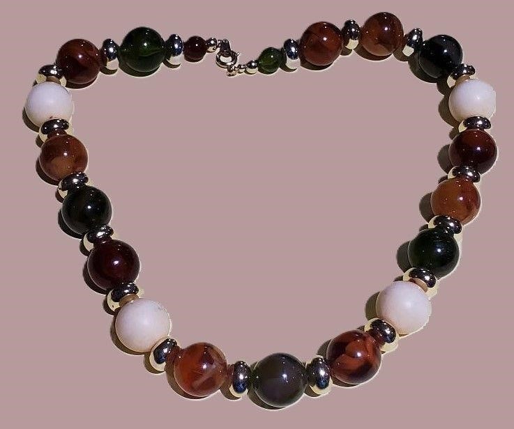 VTG MOOKAITE GEMSTONE BEADED HANDMADE INDIA