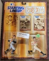 NOS STARTING LINEUP BABE RUTH & LOU GEHRIG FIGURES