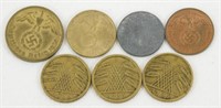 1930's 40's WWII German Coins