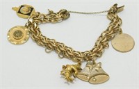 Vintage JB 12k Gold Filled Charm Bracelet