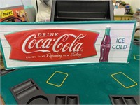 Coca-Cola Metal Embossed Fishtail Sign