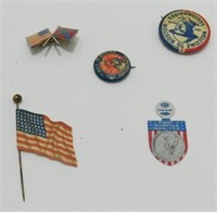 Vintage Antique Patriotic USA America Pins