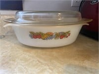 Fire King bowl with lid