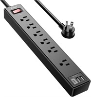 $13  6Ft Yintar Surge Protector-6 Outlets  3 USB