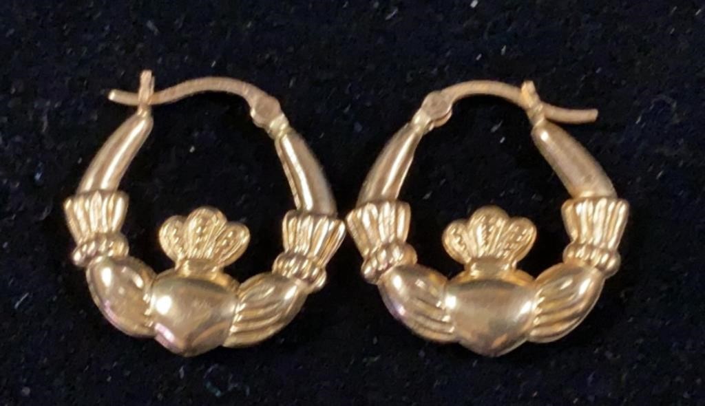 2 - PAIRS  OF 14KT GOLD EARRINGS