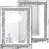 $38  Diamond Silver Mirror 11' x 15'  2 PCS