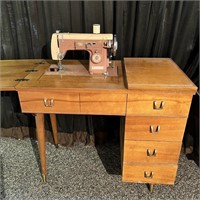 MCM Kenmore Sewing Machine & Cabinet