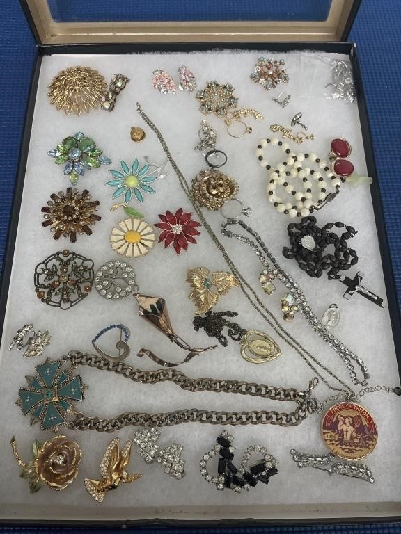 Assorted Costume Jewelry ( case not included )