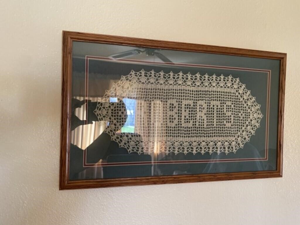 Hand stitched Roberts sign
