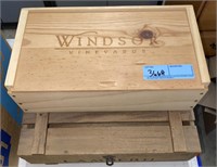 2 WOODEN WINE BOXES