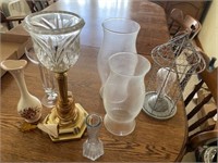 Battery operated light and vases