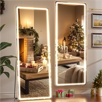 $125  LED Full Length Mirror  64x21  White