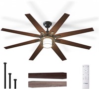 $200  Amico 66' Indoor/Outdoor Ceiling Fan  Black