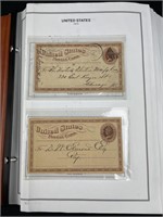 Antique Stamp Post Card Album 1800s-1900s