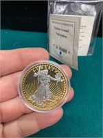 2012 1933 Double Eagle 24K Gold Eagle Replica Coin