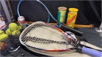Tennis Rackets and balls