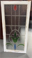 Stained Window in Wood Frame