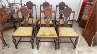 Set of Six Walnut Depression Chairs