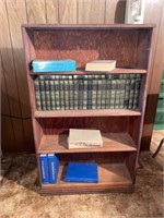 Book shelf, encyclopedias, puzzle
