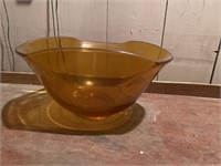 MCM amber bowl