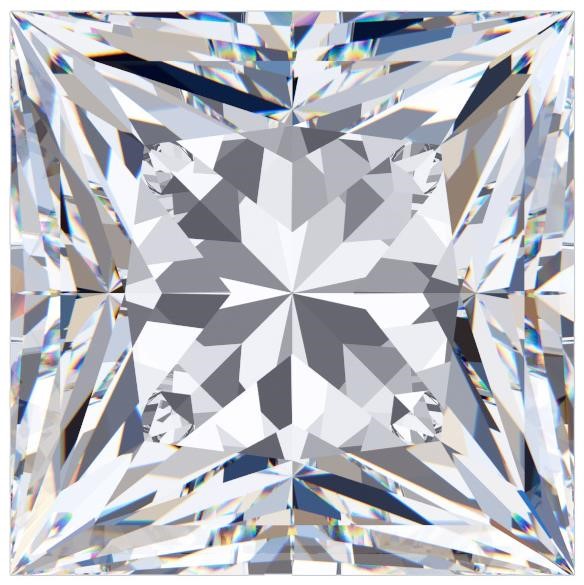 Princess 2.92 carats H VS1 Certified Lab Diamond