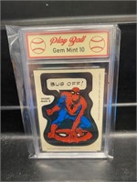 RARE! 1974 MARVEL Spider-Man Sticker Graded 10-Bug