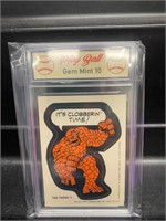 RARE! 1975 MARVEL The Thing Sticker Graded 10