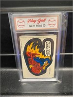 RARE! 1975 MARVEL Ghost Rider Sticker Graded 10