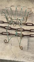 Wrought Iron Planter with Finial