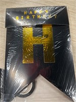 Happy Birthday Banner- Black