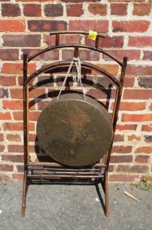 Antique Chinese Gong on bamboo frame