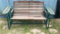 Metal & Wood Swing Bench