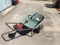 Murray Curved Shaft Trimmer & a Wheelbarrow Cart