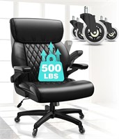 Office Chair 500lbs  High Back  Armrests  Black