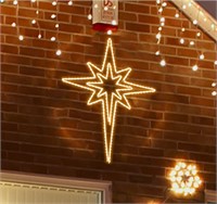 Large 43x32 LED Bethlehem Star Neon Motif