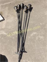 5 Metal Tiki Torches