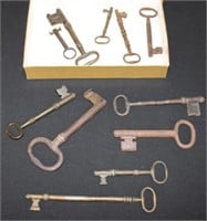 11pc Antique Clock Keys